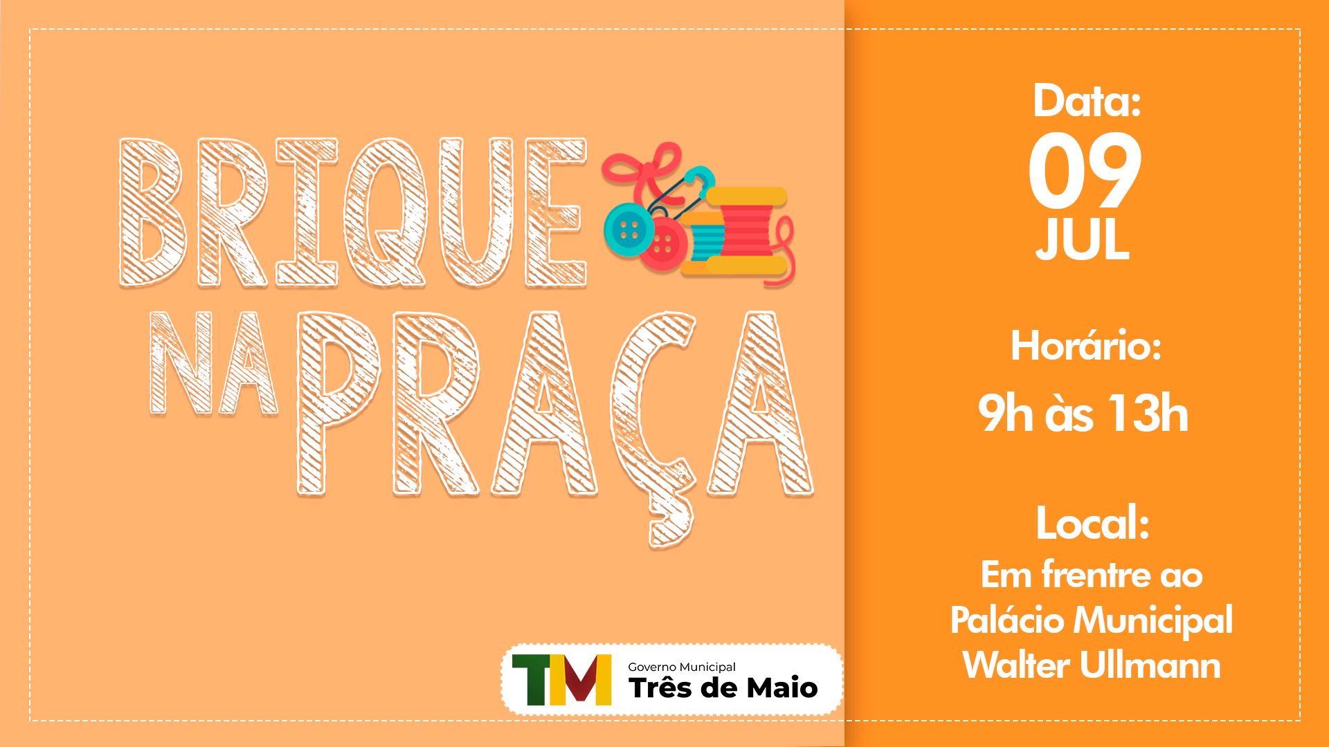 BRIQUE NA PRAÇA OCORRE NO SÁBADO